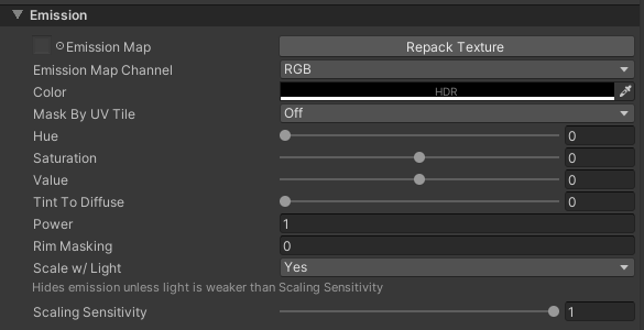 Toon Shader Emission